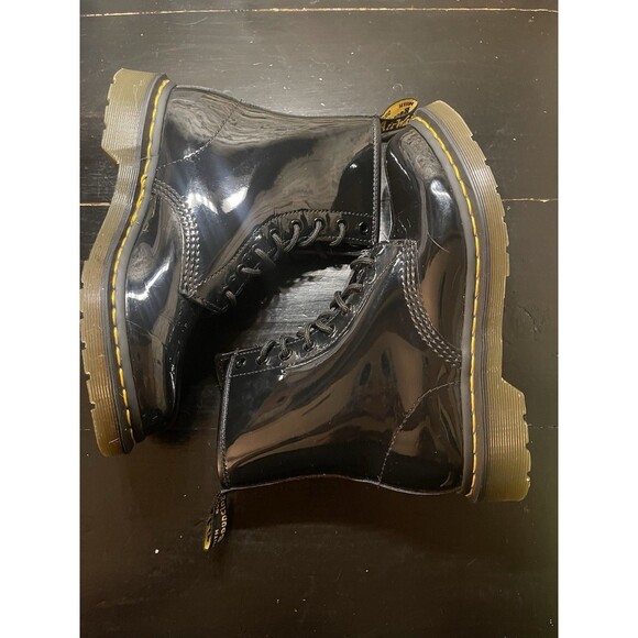 Dr. Martens 1460 Womens Patent Leather Combat Boots in Black, Size 8 US8 EU39 - Picture 6 of 12